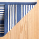 Dash & Albert Rugby Stripe Denim Handwoven Indoor/Outdoor Rug, Blue, 2'6" x 8'