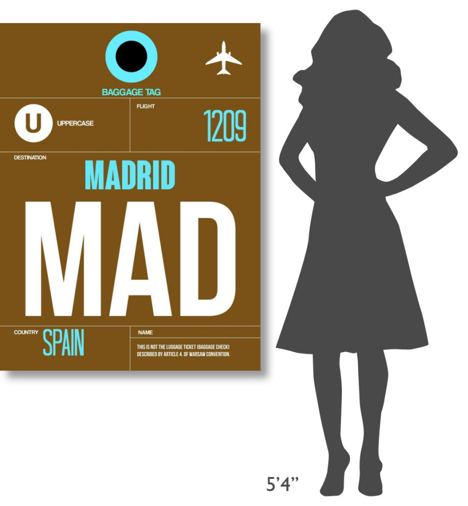 "MAD Madrid Luggage Tag 1" Fine Art Print