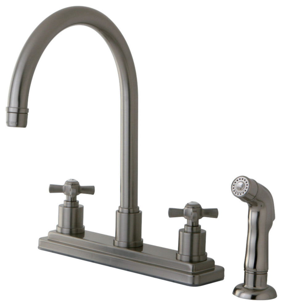 Kingston Brass Centerset Kitchen Faucet, Brushed Nickel