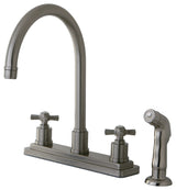 Kingston Brass Centerset Kitchen Faucet, Brushed Nickel
