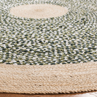 Safavieh Cape Cod Collection CAP210 Rug, Green/Natural, 6' Round