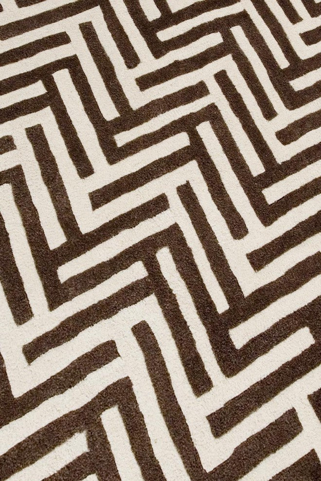 Hand Tufted Brown Wool Area Rug