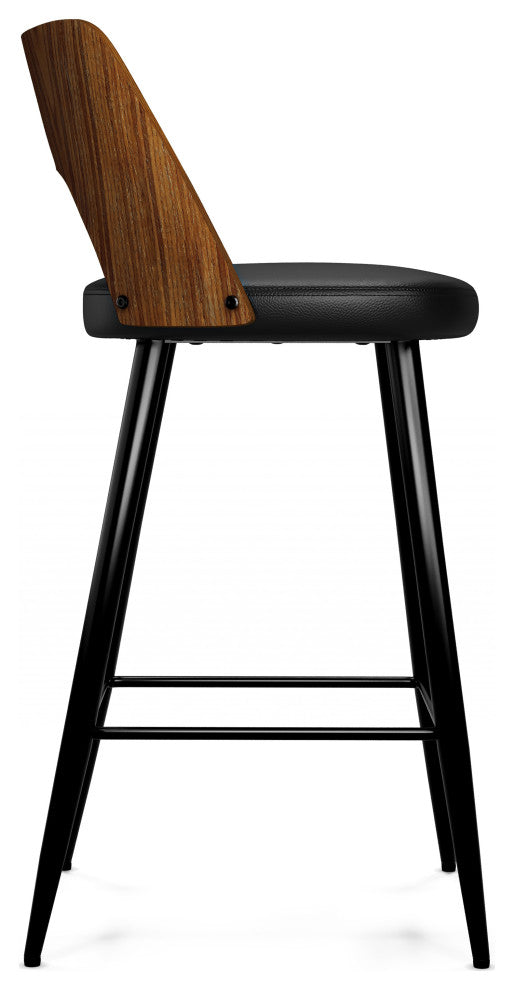 Micah Counter Height Stool, Set of 2, Black
