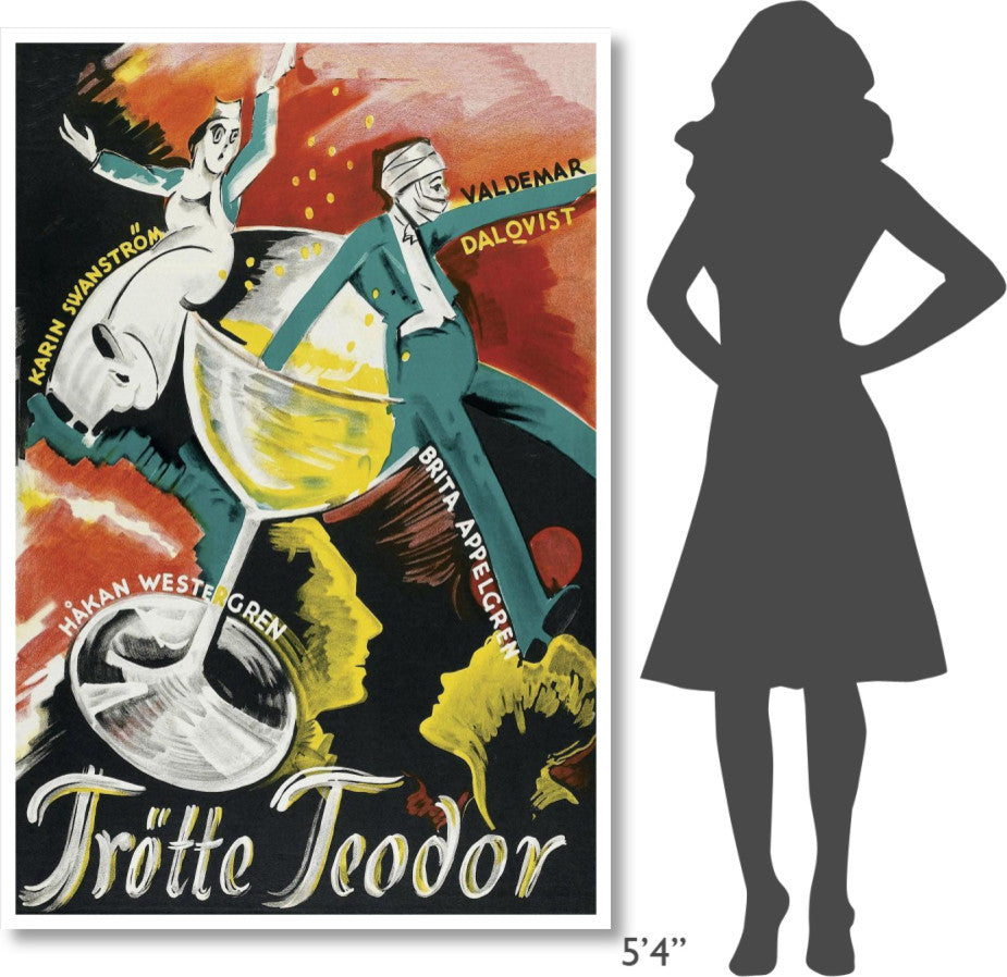 "Vintage Film Posters: Theodore Trot "Trotte Teodor" Print, 42"x62"