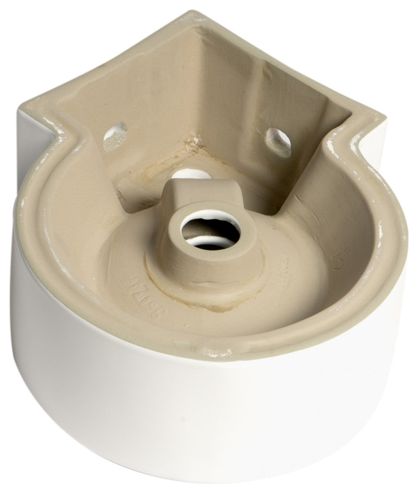 ALFI brand ABC121 White 17" Tiny Corner Wall Mounted Ceramic Sink