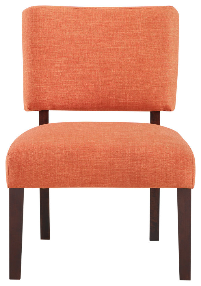 Jasmine Accent Chair, Tangerine Fabric