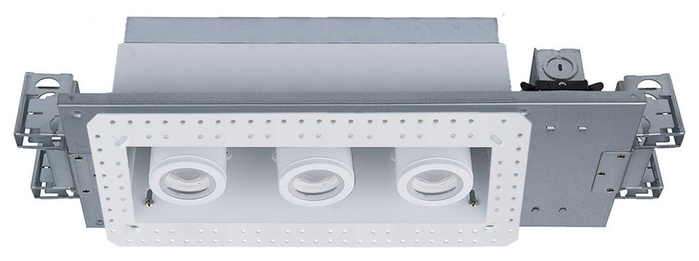 Silo LED Multiple Three-Light IC-Rated Airtight Housing, Light and 3000K, White