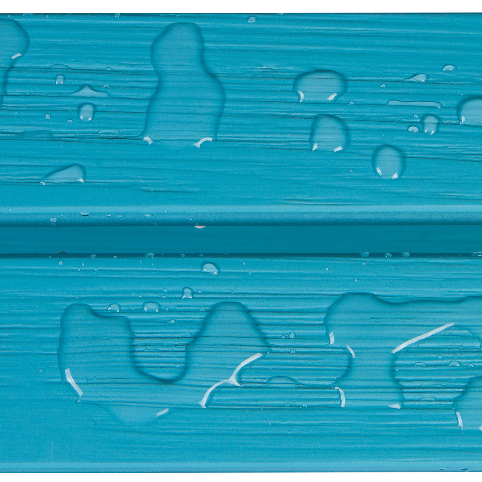 Shine Co. Cedar Wood Hydro-Tex Adirondack Square Corner Table Aqua Blue 4113AQ