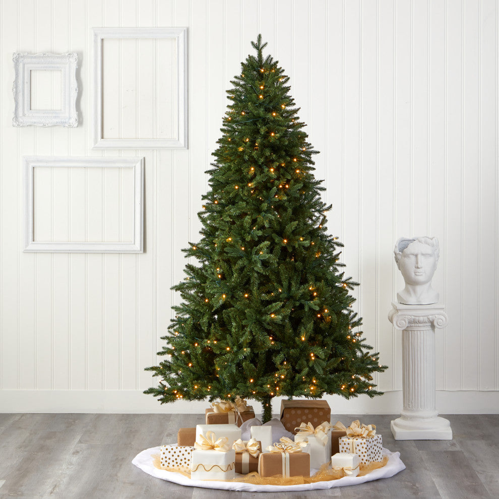 7'' New Hampshire Fir Artificial Christmas Tree With 450 Clear LED Lights