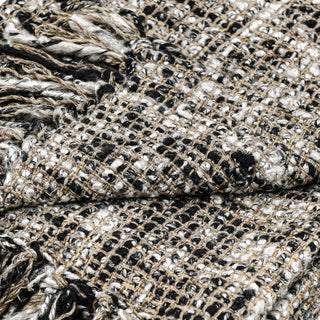 Porter Recycled Cotton Blend Throw Blanket Blanket, Black