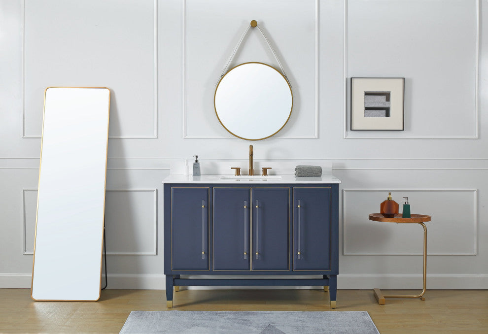 Tennant Brand Navy Blue Bertone Sink Bathroom Vanity, 48"