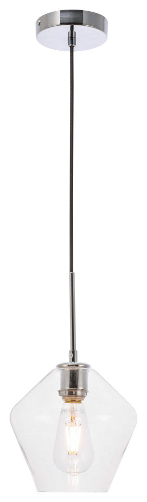 Elegant Lighting LD2256 Gene 8"W Mini Pendant - Brass