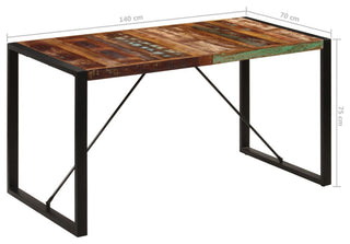 vidaXL Dining Table Kitchen Table Dining Room Dinner Table Solid Reclaimed Wood