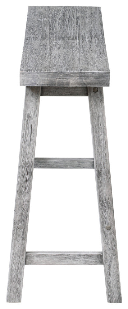 Sonoma Saddle Bench, Storm Gray Wire-Brush