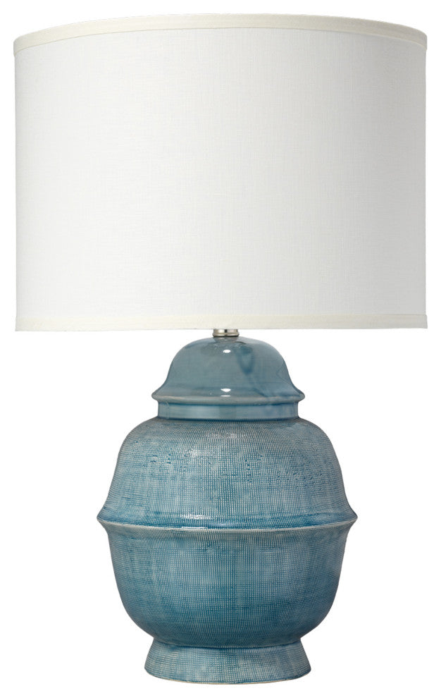 Kaya Ceramic Table Lamp, Blue