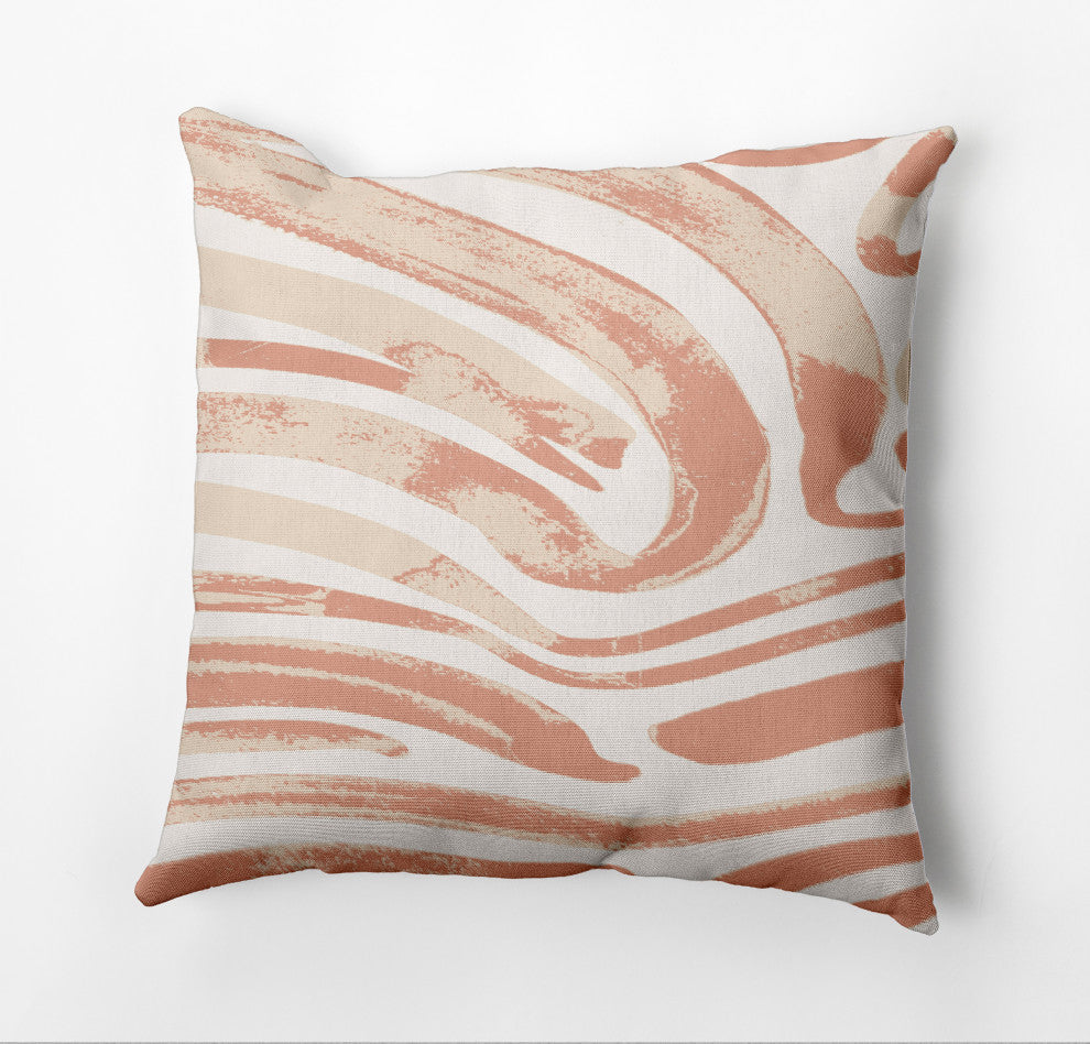 Dazzling Zebra Outdoor Pillow, Orange, 16"x16"