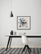 "Happy Butterfly Skull" Framed Painting Print, 24"x24"