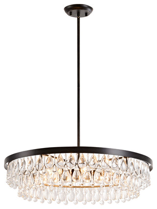 Catherine Antique Black Finish Crystal 6-light Chandelier