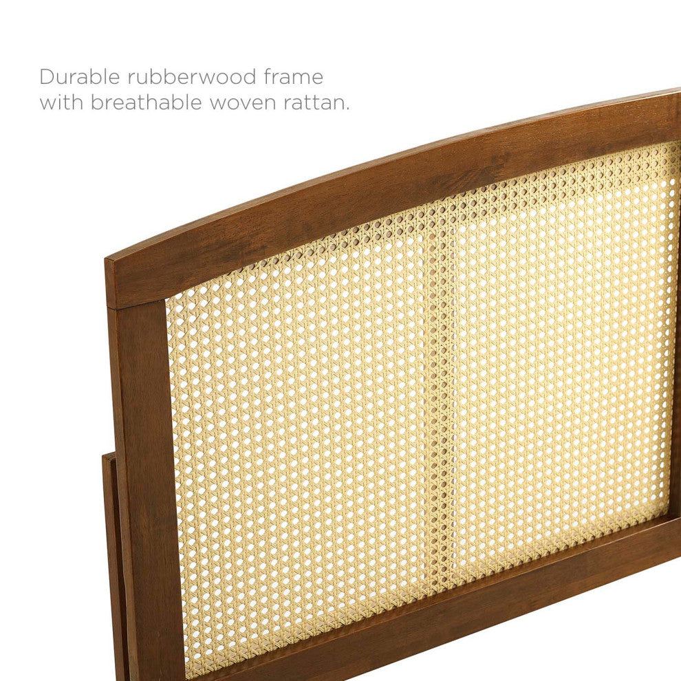 Halcyon Cane Queen Headboard Walnut