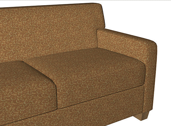 Brown Green Gold Abstract Floral Damask Upholstery Drapery Fabric By The Yard