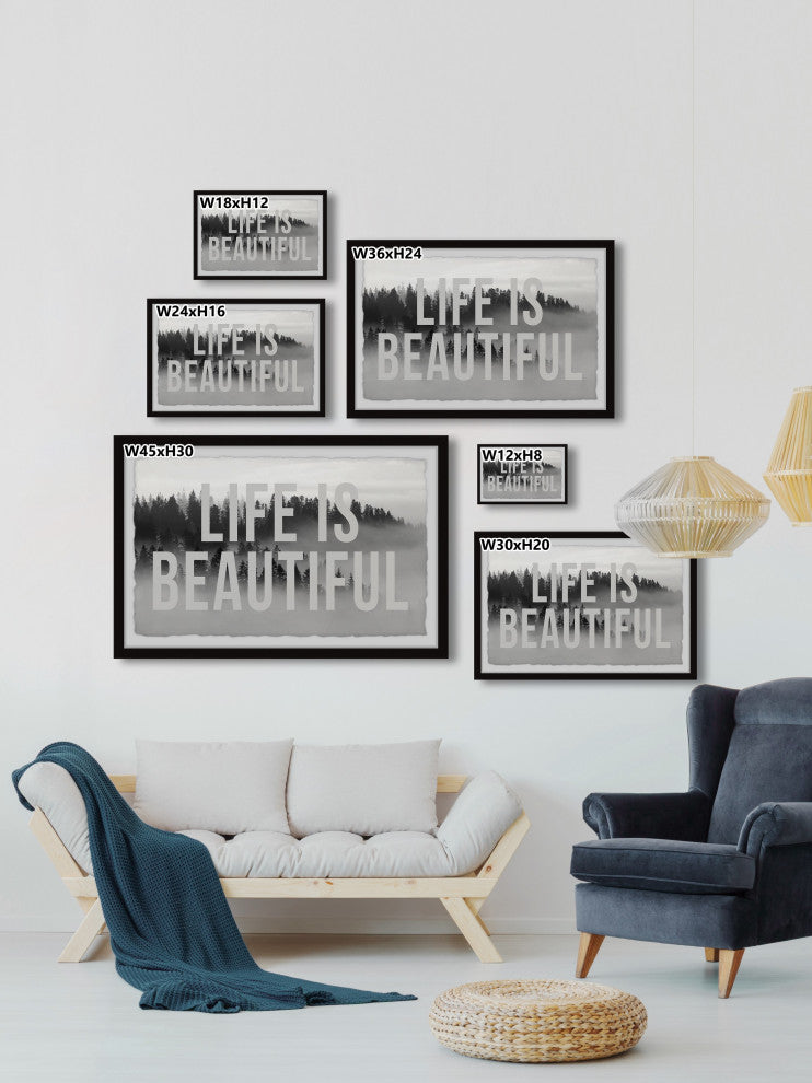 "Life Is Beautiful III" Framed Painting Print, 12x8
