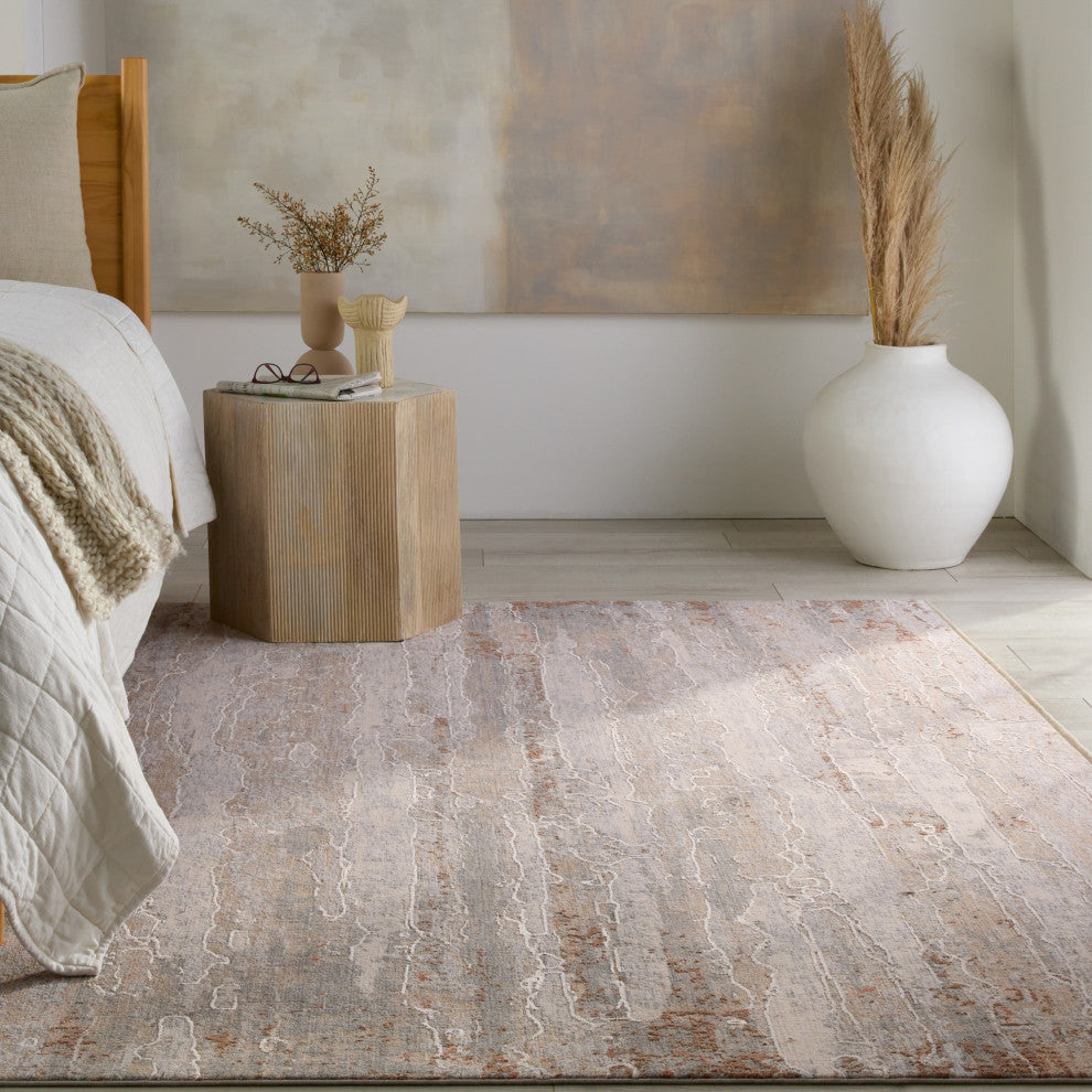 Jaipur Living Taroko Abstract Tan/ Cream Area Rug 4'X6'