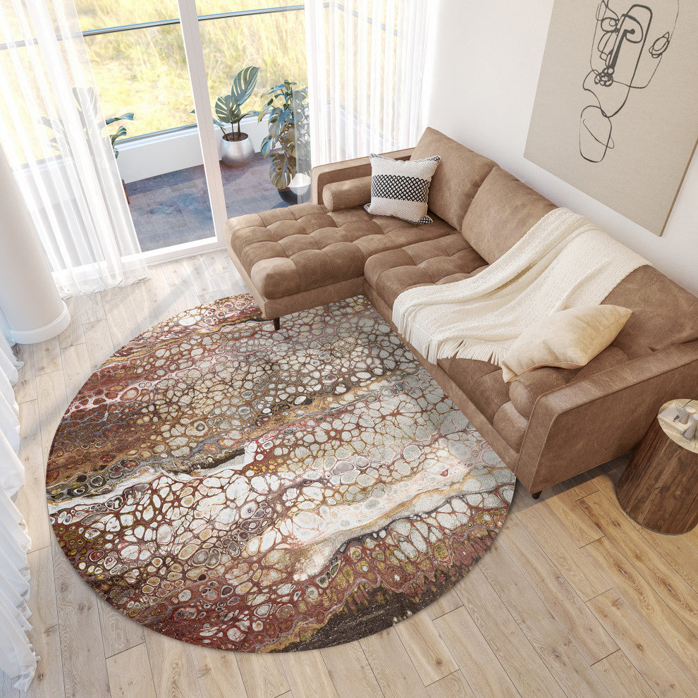 Kikiamo KK15 Canyon 8' x 8' Round Rug