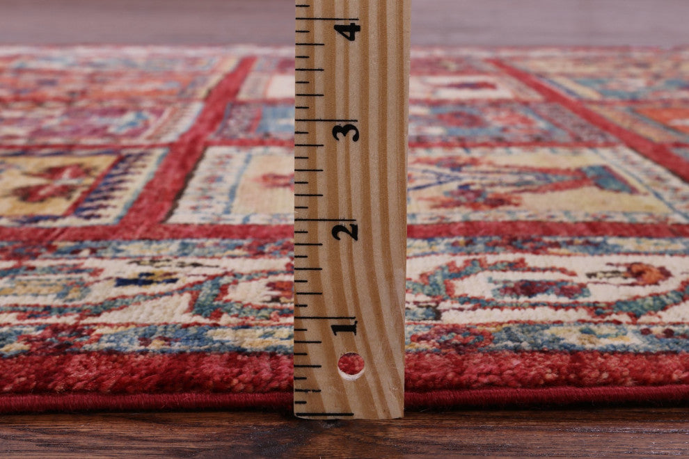3' 10" X 5' 9" Handmade Persian Garden Design Wool Rug Q10665