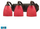 Vanity Bathbar Scarlet/3/Aged Bronze/LED Bulb -3B-SC-LED