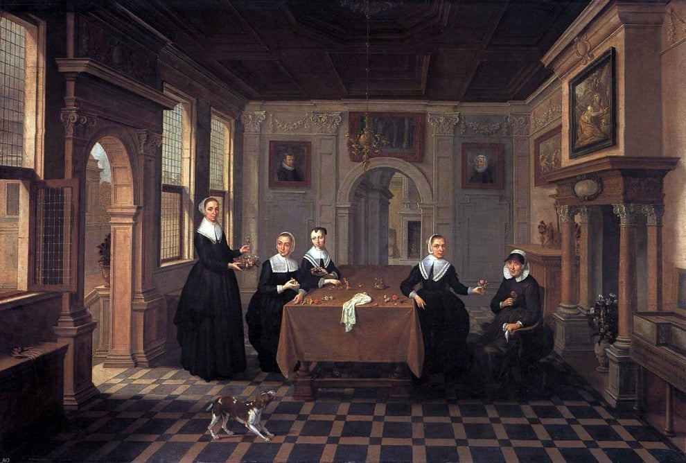 Bartholomeus Van Bassen A Company in an Interior Wall Decal