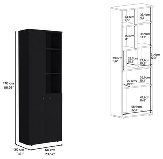 Nolic Multistotage with 5-tier storage shelves and 2 doors