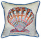 Betsy Drake Scallop Shell Extra Large 22 X 22 Indoor / Outdoor White Pillow