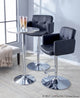 Bistro Contemporary Adjustable Round Bar Table, Silver