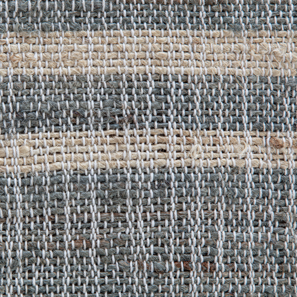 4' x 6' Coronado Gray and Natural Stripe Flatweave Area Rug