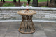 Bohemian Teak and Wicker Accent Table