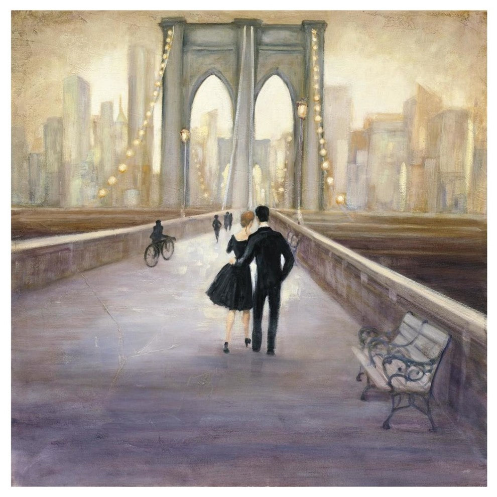 "Bridge to NY" Digital Paper Print by Julia Purinton, 42"x42"