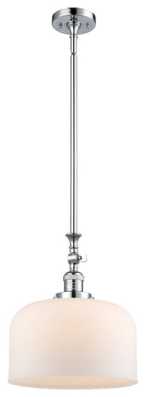 X-Large Bell 1-Light Mini Pendant, Polished Chrome, Matte White