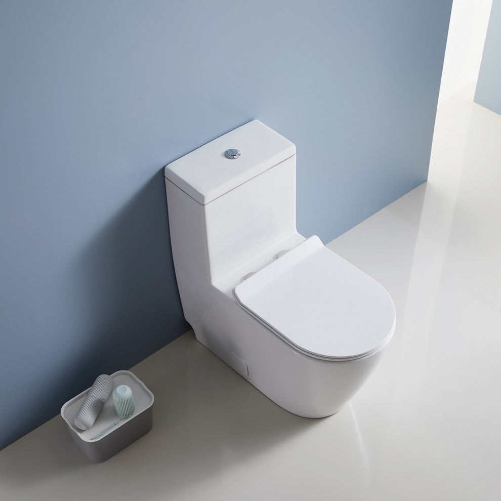 12 inches 0.88/1.28GPF Dual Flush One-Piece Toilet with Soft Close SeatWhen you"™