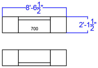 Alon Series Black LeatherSoft Reception Configuration, 6 Pieces