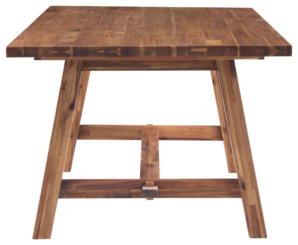 Bedford KD 79" Rect. Dining Table "A" Base, Brushed Brown