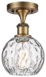 Innovations 516-1C-BB-G1215-6 1-Light Semi-Flush Mount, Brushed Brass