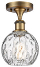 Innovations 516-1C-BB-G1215-6 1-Light Semi-Flush Mount, Brushed Brass