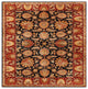 Agra AG-04 Traditional Black Floral Hand Knotted Wool Rug 6'x9'