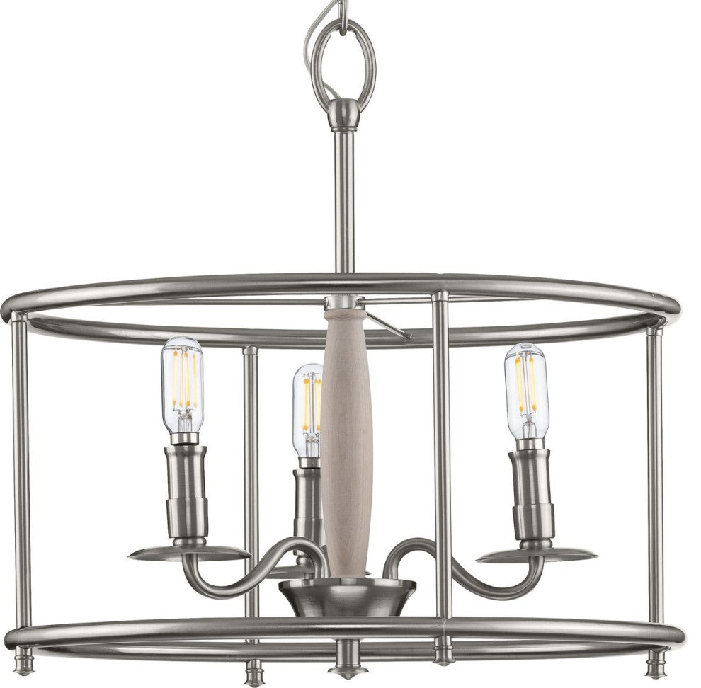 Durrell Collection Brushed Nickel Semi-Flush Convertible