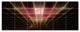 Pink on Black Laser Protective Grids, Abstract Canvas Print, 70"x28", 6 Panels