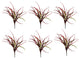 6 Pieces 15" Glitter Pigeon Bush Christmas Spray, Red/Gold