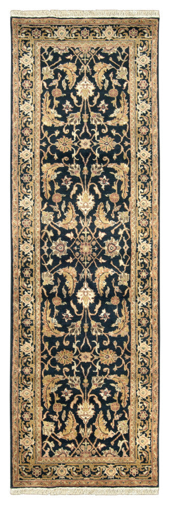 Surya Taj Mahal TJ-44 8' Square Rug, Black/Mustard/Tan/Olive/Brown/Lime/Khaki