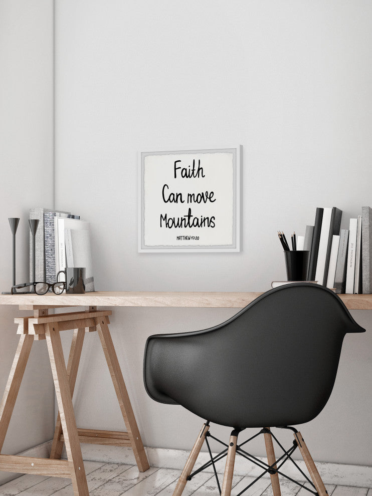 "Faith Move Mountains" Framed Painting Print, 12x12