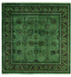 Overdyed One-of-a-Kind Hand-Knotted Area Rug Green, 6' 1" x 6' 3"