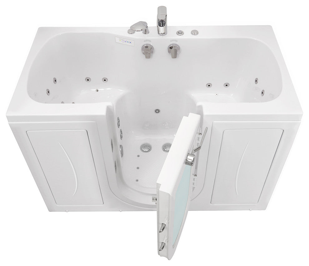 Ella Tub4Two 32"x60" Hydro+Air Massage+Foot Massage Acrylic Two Seat Walk, Tub